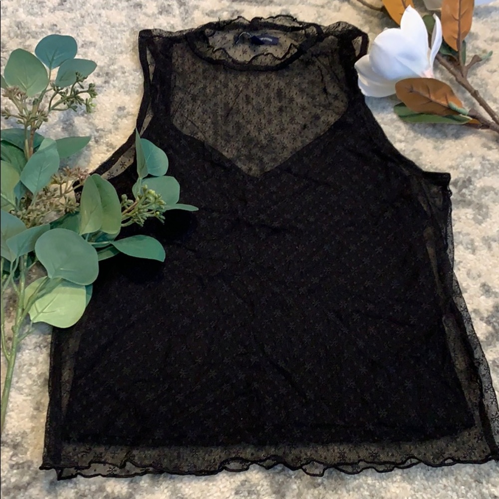 Lace Cami Embroidered Set Tank Top